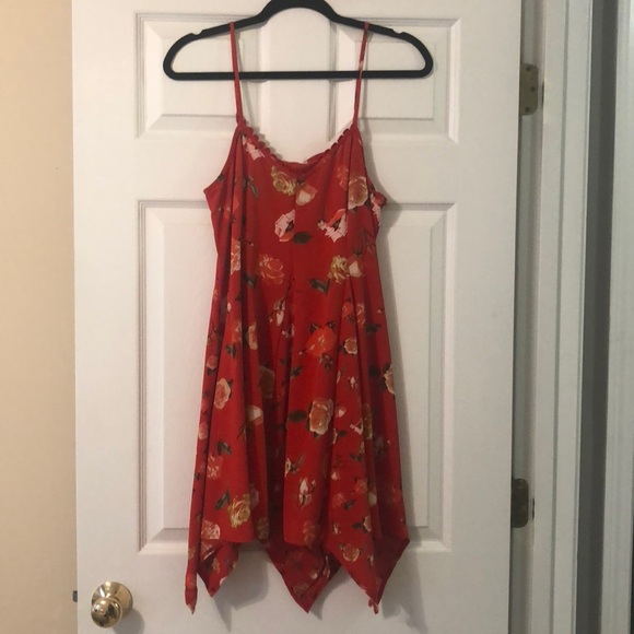 Altar’d state true red floral dress - Picture 1 of 1